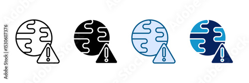 Climate Action Icon Set Multiple Style Collection