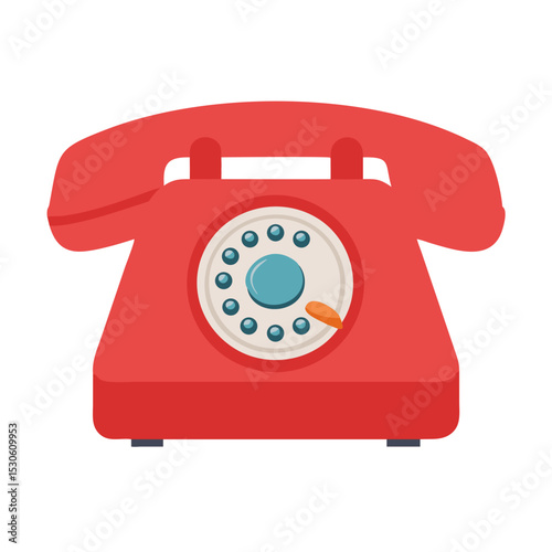 red retro telephone