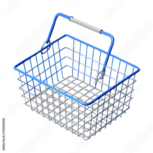 shopping basket isolated on white