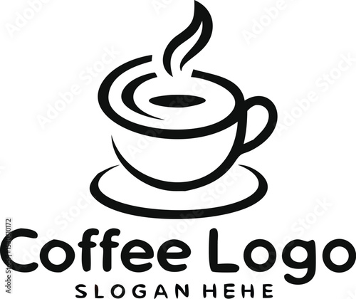 Coffee cup vector logo design template. design Coffee shop logo icon