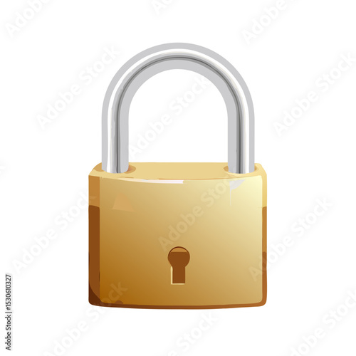 padlock isolated on white background