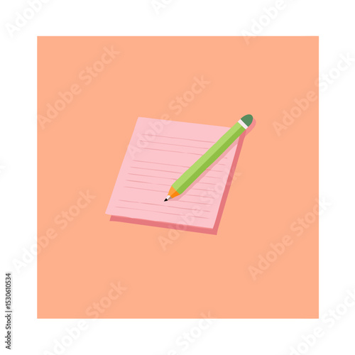 notebook with pencil