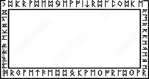 Elegant Vector Frame Illustration A Runes-Inspired Design for Digital Projects