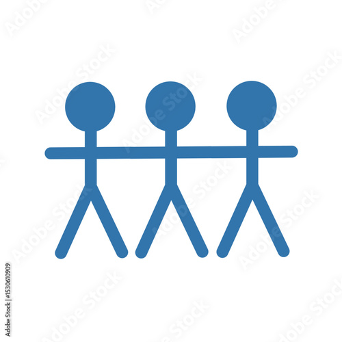 three human friendship icon