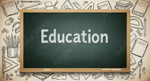 Chalkboard Illustration Education, Learning, and Knowledge