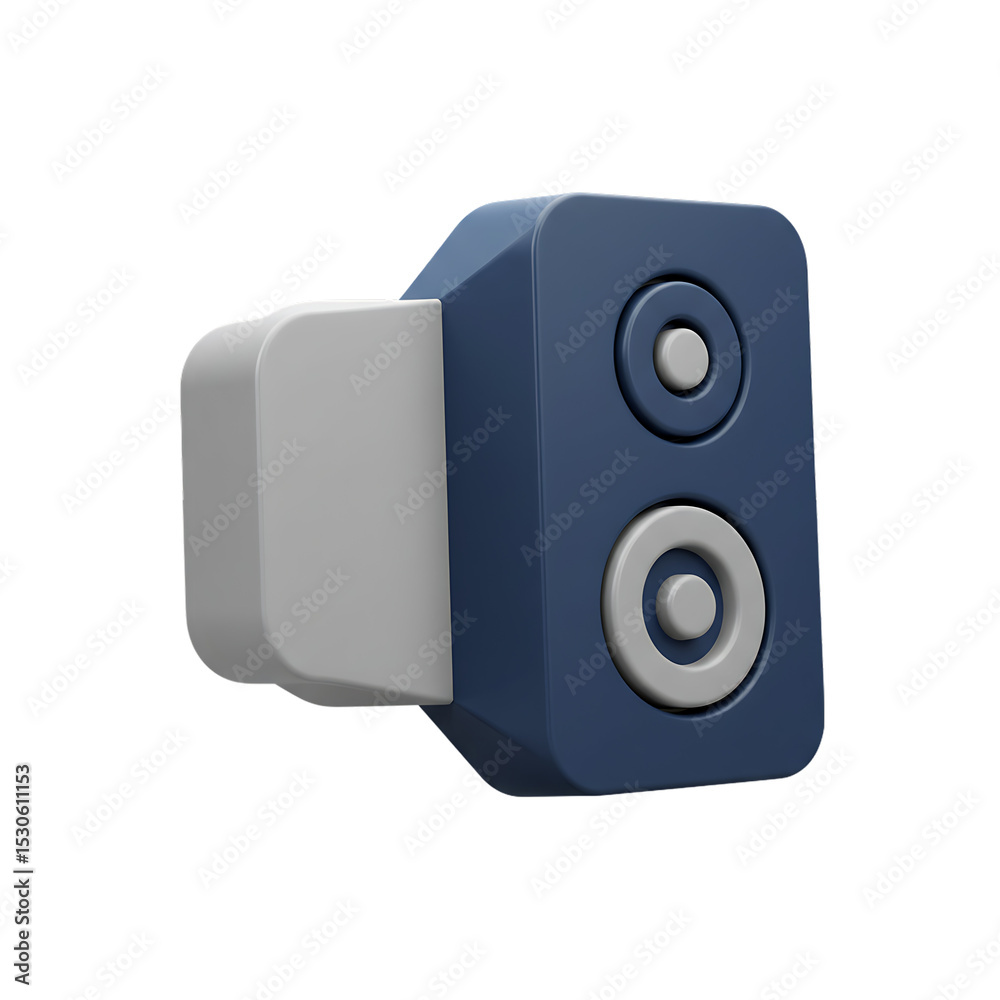 Obraz premium Compact Bluetooth Speaker: Modern Design, Powerful Sound