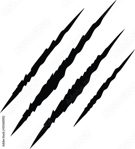 Claws scratches icon isolated on white background, Claw sign vector Illustration