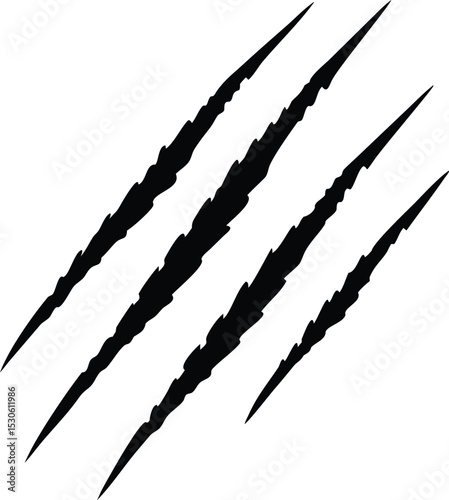Claws scratches icon isolated on white background, Claw sign vector Illustration