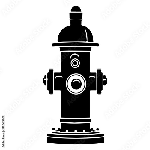 Fire hydrant glyph flat vector icon