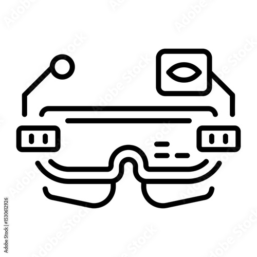 A linear icon representing an ai glasses