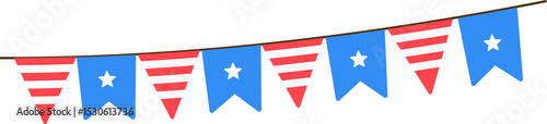 American Flag Bunting Banner Decoration Vector