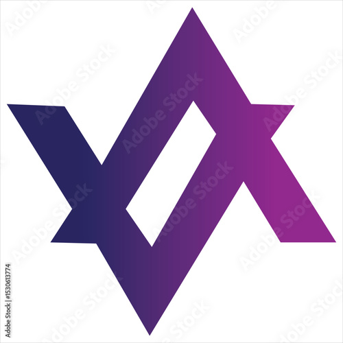 VA letters logo, monogram design