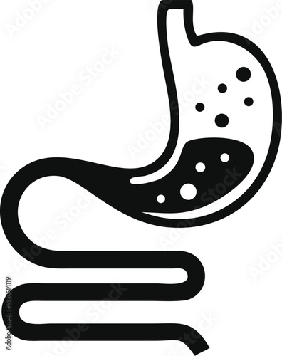Healthy digestion logo, stomach icon, vector Illustration,