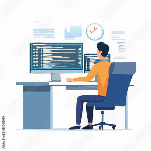businessman working on computer