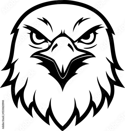 Wallpaper Mural Tribal eagle head vector, perfect for tattoos, logos, and wildlife designs. Fierce and regal symbol of power. Torontodigital.ca