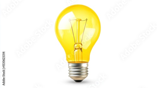 Illuminated yellow lightbulb
