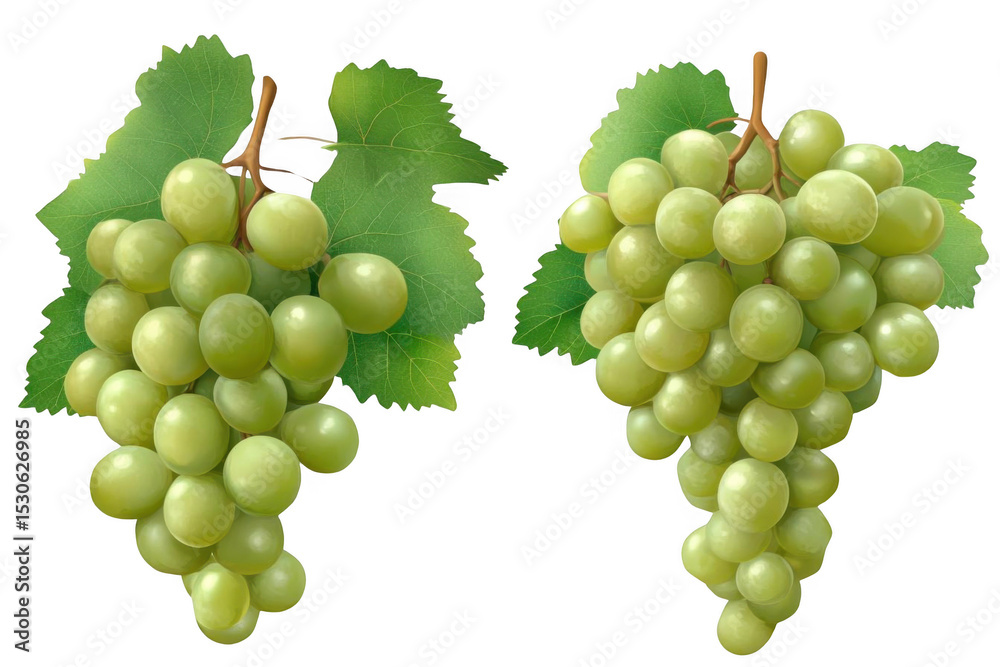 Obraz premium Green Grapes, A fresh Bunch Ready to Eat with Healthy Bites