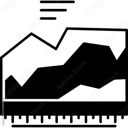 Stacked Area Chart Icon