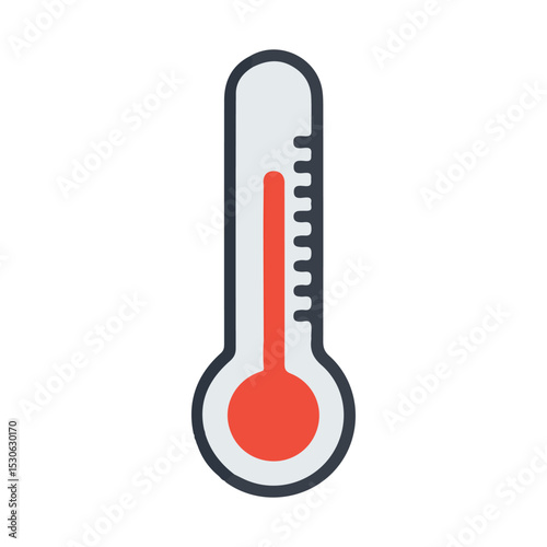 flat vector icon of health and medical equipment, thermometer, suitable for design and infographic applications