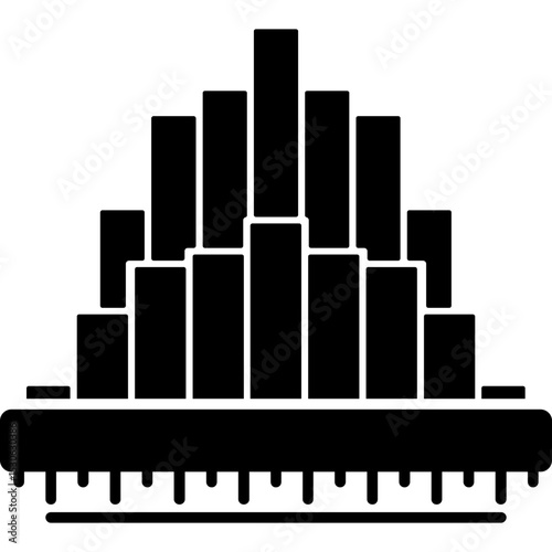 Overlapped Histogram Icon