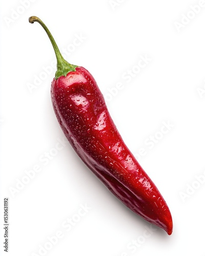 Red chili pepper, wet, studio shot