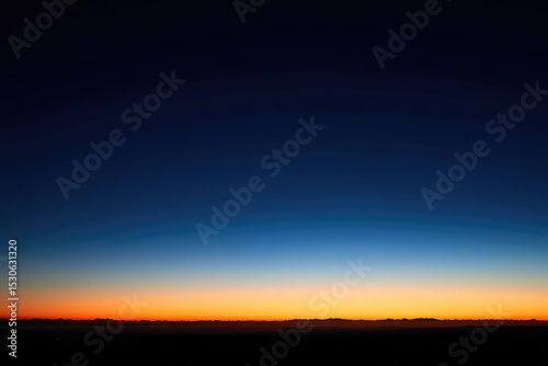 Blurry sunset sky view from high altitude