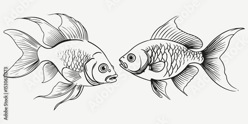 fish sketch illustration vector