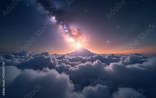 Cosmic exploration hdr 360° landscape. High quality