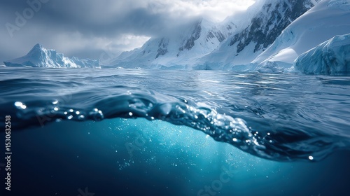 Antarctic Icebergs and Underwater Light
