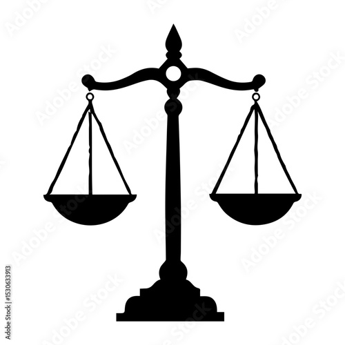 Minimalist Justice Scale Vector – Legal Equality Icon
