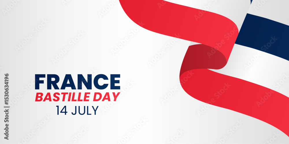 Obraz premium france bastille day july 14 banner background vector illustration
