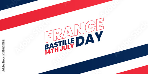 france bastille day july 14  banner background vector illustration