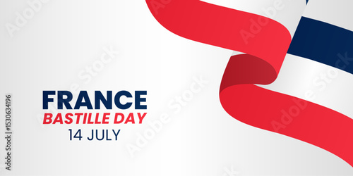 france bastille day july 14 banner background vector illustration