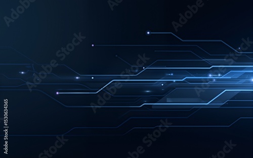 3D techno abstract background overlap layer on dark space with glowing white lines shape decoration. Modern graphic design element future style concept for banner, flyer, card, or brochure cover