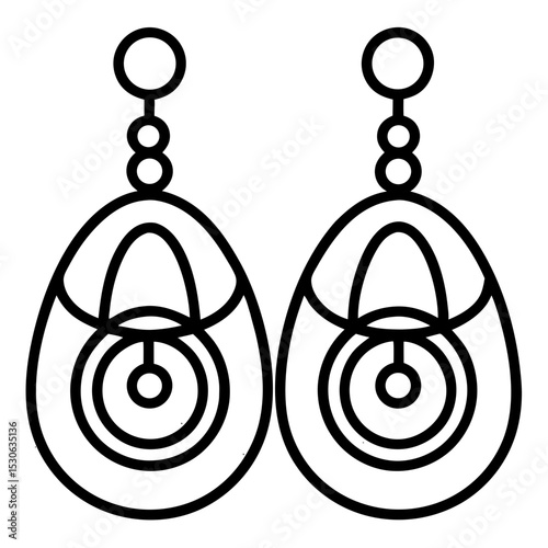earrings vector icons