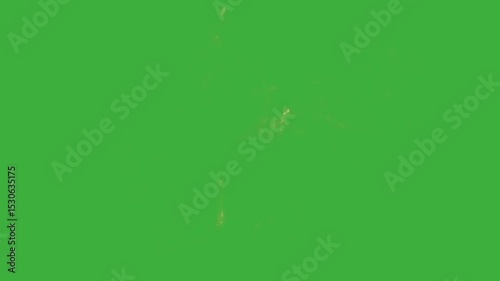 Animation video magic energy element effect moving on green screen background