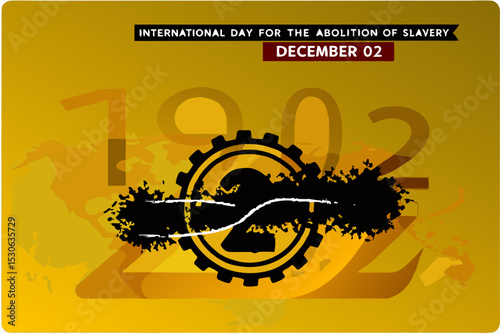International Day for the Abolition of Slavery symbolizing freedom and the fight against human trafficking using