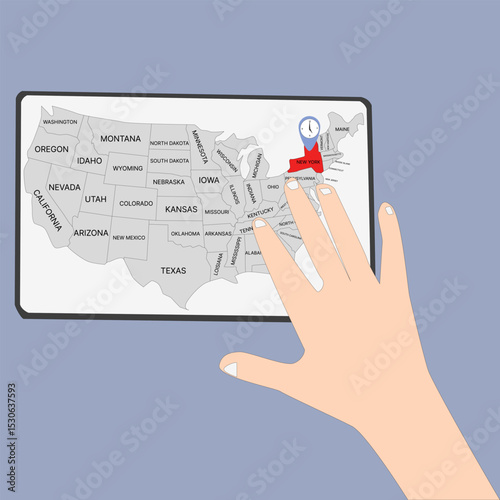 i have made a map of united states new york city using ipad