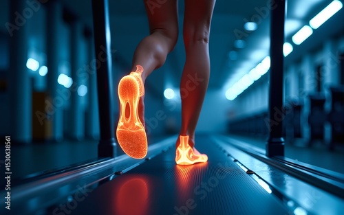 Treadmill analysis of walking or gait dimensions. High quality