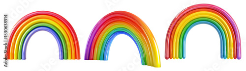 rainbow colored 