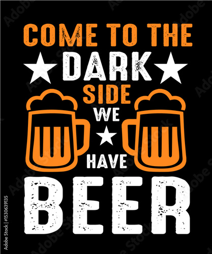 Dark side themed graphic design with colorful elements