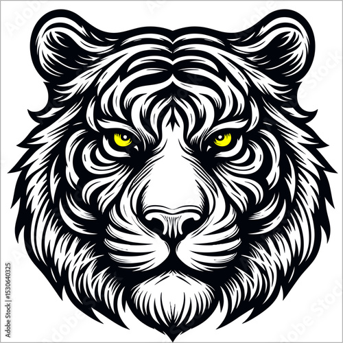 tiger head tattoo.eps