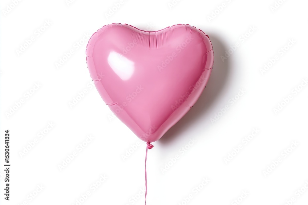 Pink heart-shaped balloon against white (1) Pink heart-shaped balloon against white (1)