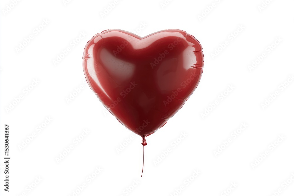 Shiny red heart-shaped balloon Shiny red heart-shaped balloon