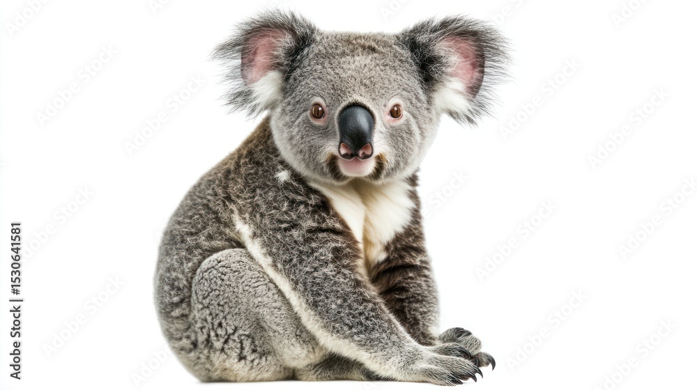 Naklejka premium Gray koala sitting