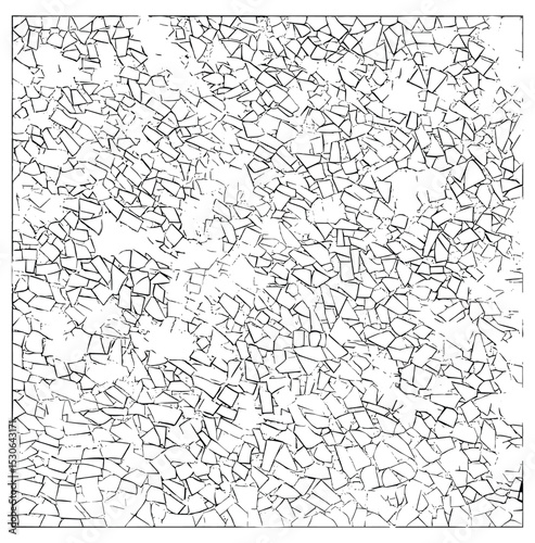 Broken tile floor texture, mosaic pattern, interior line art background, vector illustration of cad design, decorative ceramic tiles, architectural graphics, stylish wall decor scheme.