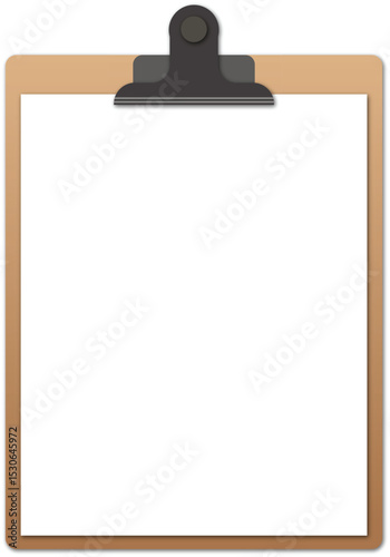 clipboard with blank paper