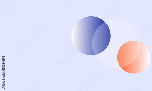 blueblue and orange circle on white background pills on white background