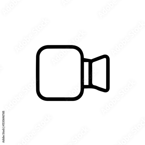 Video Camera Icon: Sleek black vector icon of a video camera, ideal for web design, apps, or any project needing a modern media symbol.