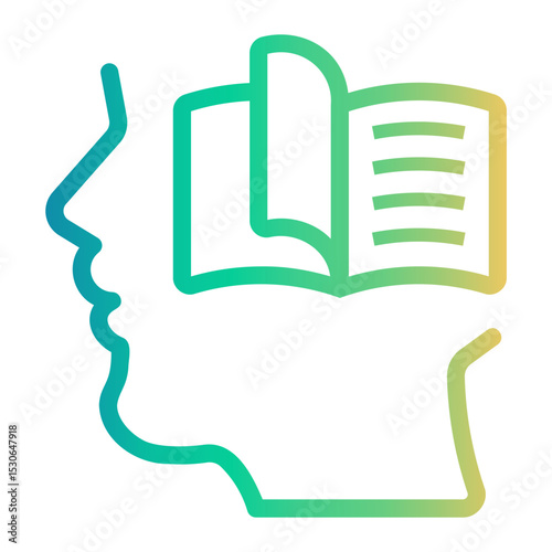 read Line Gradient Icon